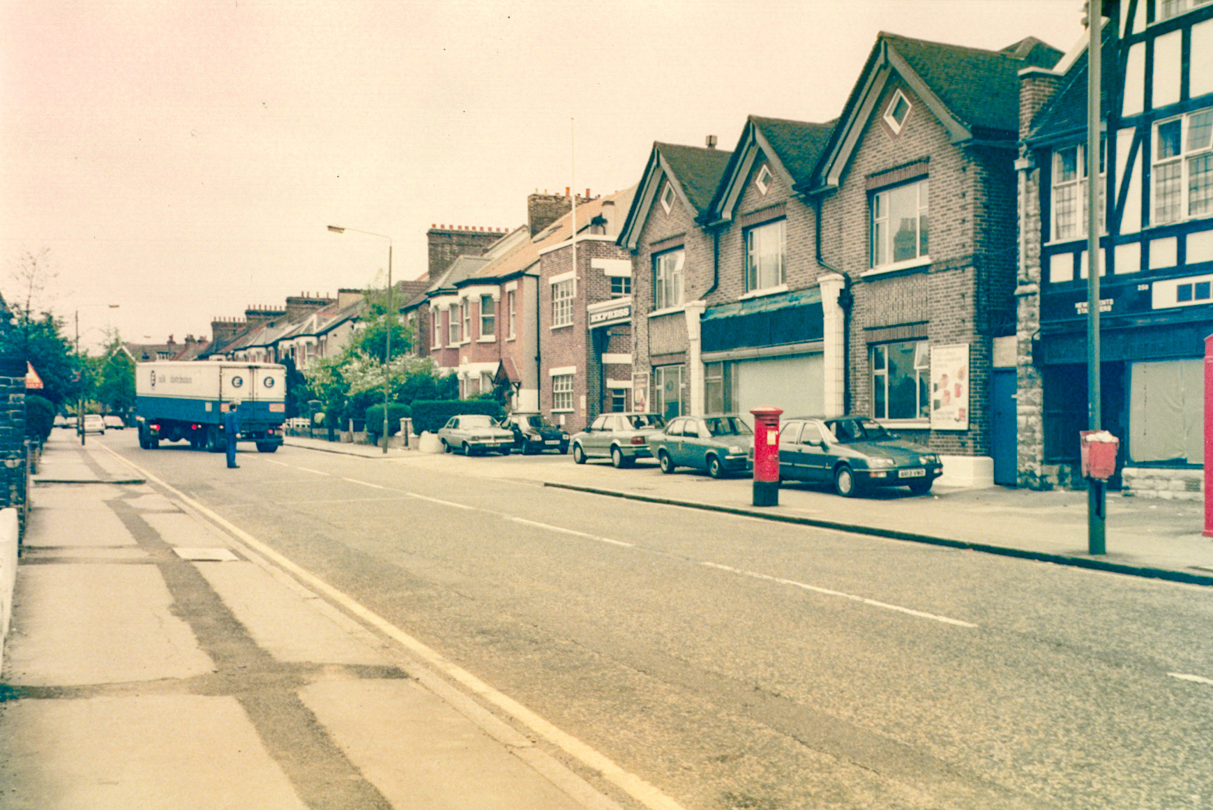 1980s Bromley Processing frontage and nearby roads.  (Courtesy Colin Bristow)