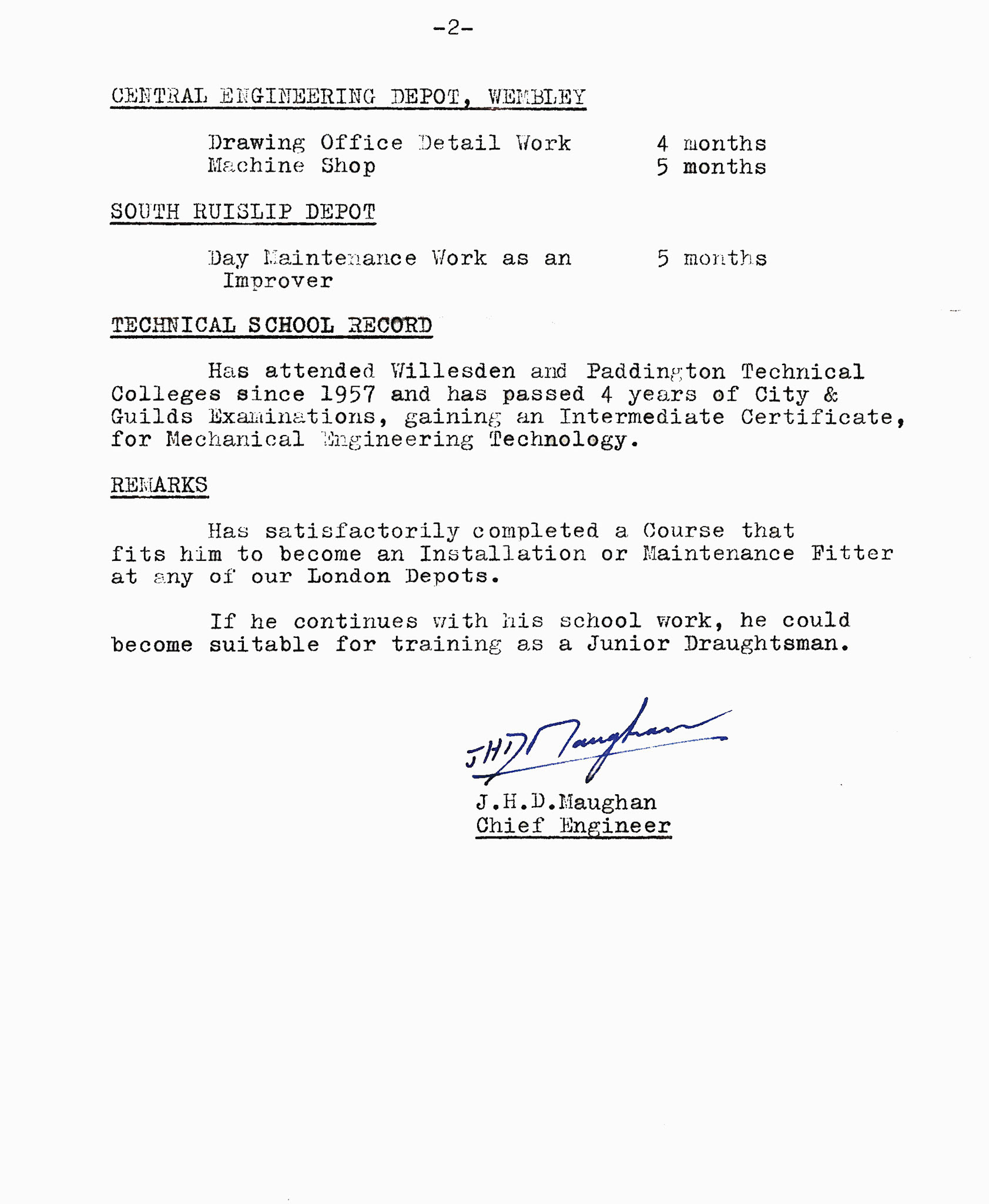 1962 Philip Boyd's apprenticeship certificate with Express Dairy (Courtesy Phil Boyd)