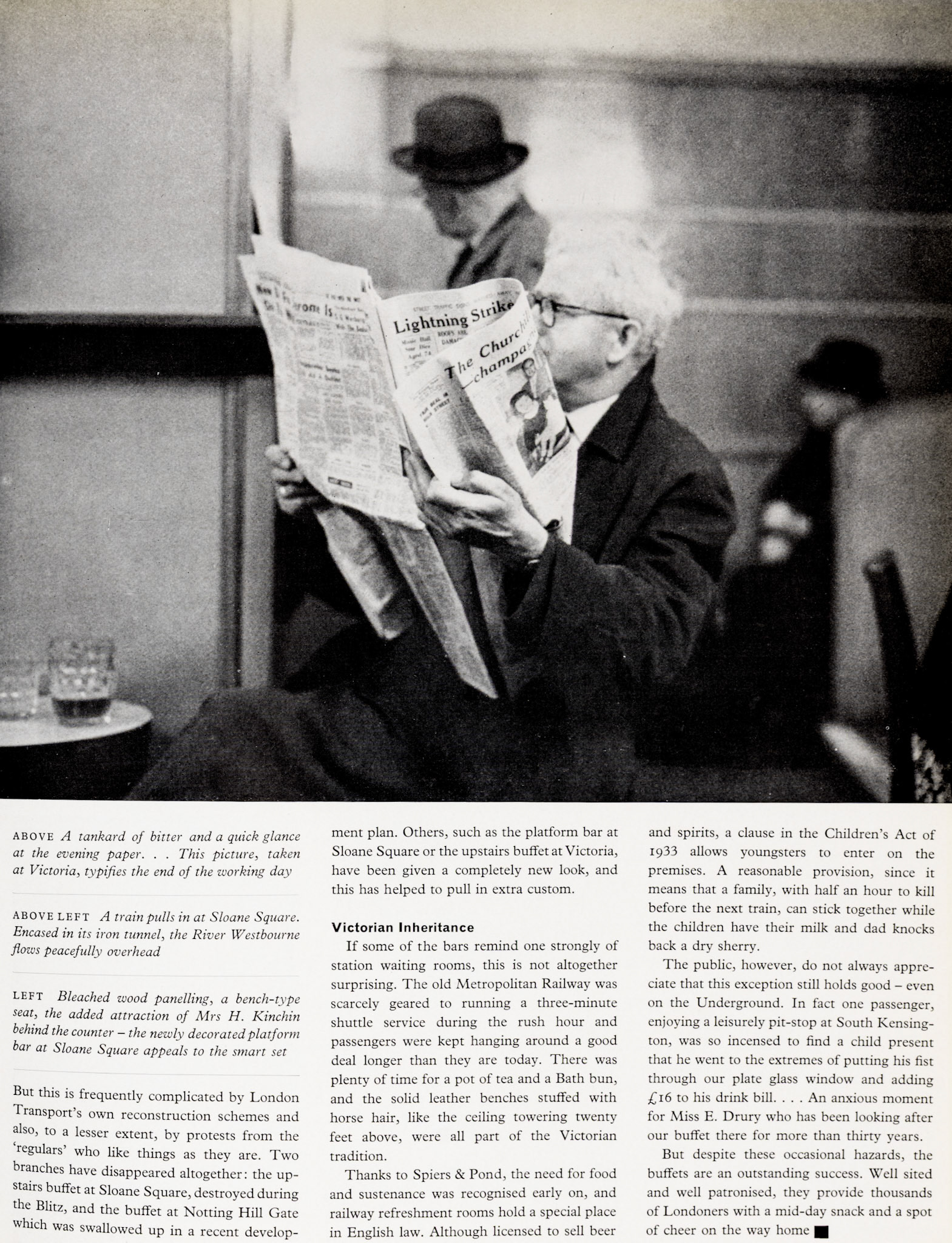 1962 Spiers &amp; Pond-Licenced Buffet at Victoria station. (Express News Autumn)