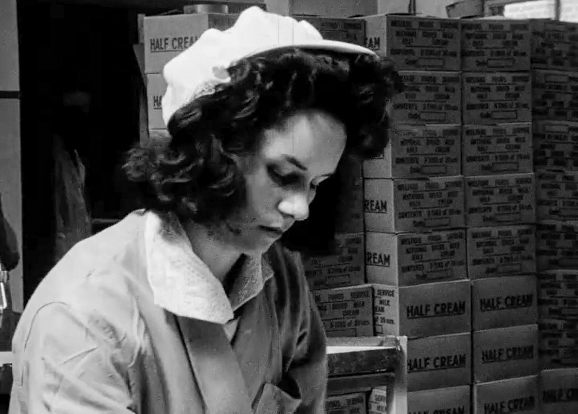 1964 Staff from Magheralin Creamery visit Bovril's Lifton site. (Stills courtesy Broadcasting Authority of Ireland, Department for Communities, ITV, UTV Archive)