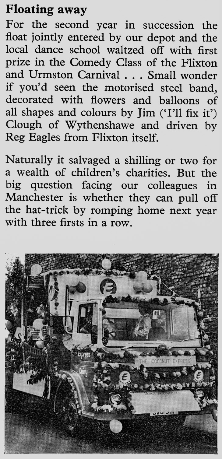 1976 Manchester entrants from Wythenshawe and Flixton raise funds for charity at the local Flixton and Urmston Carnival. (Express News Spring)