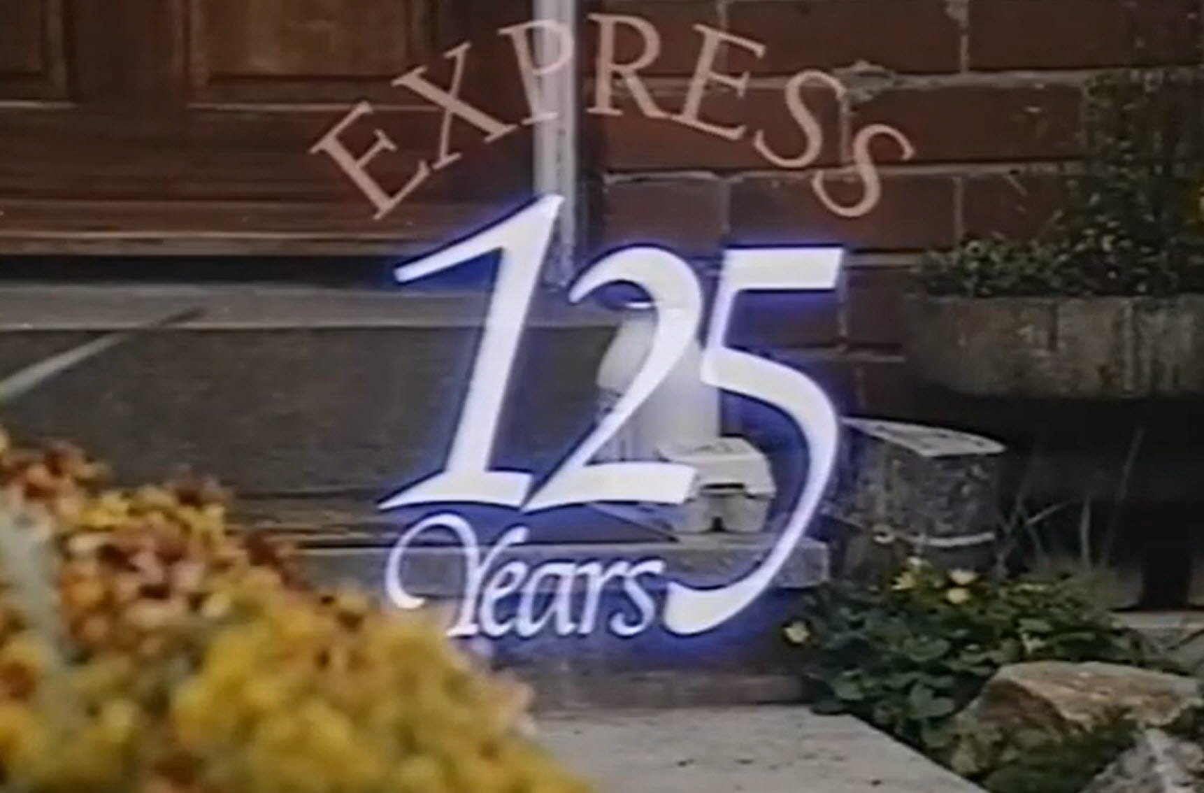 125 Years took Express what it is in 1989. (Express 125 Years video still)