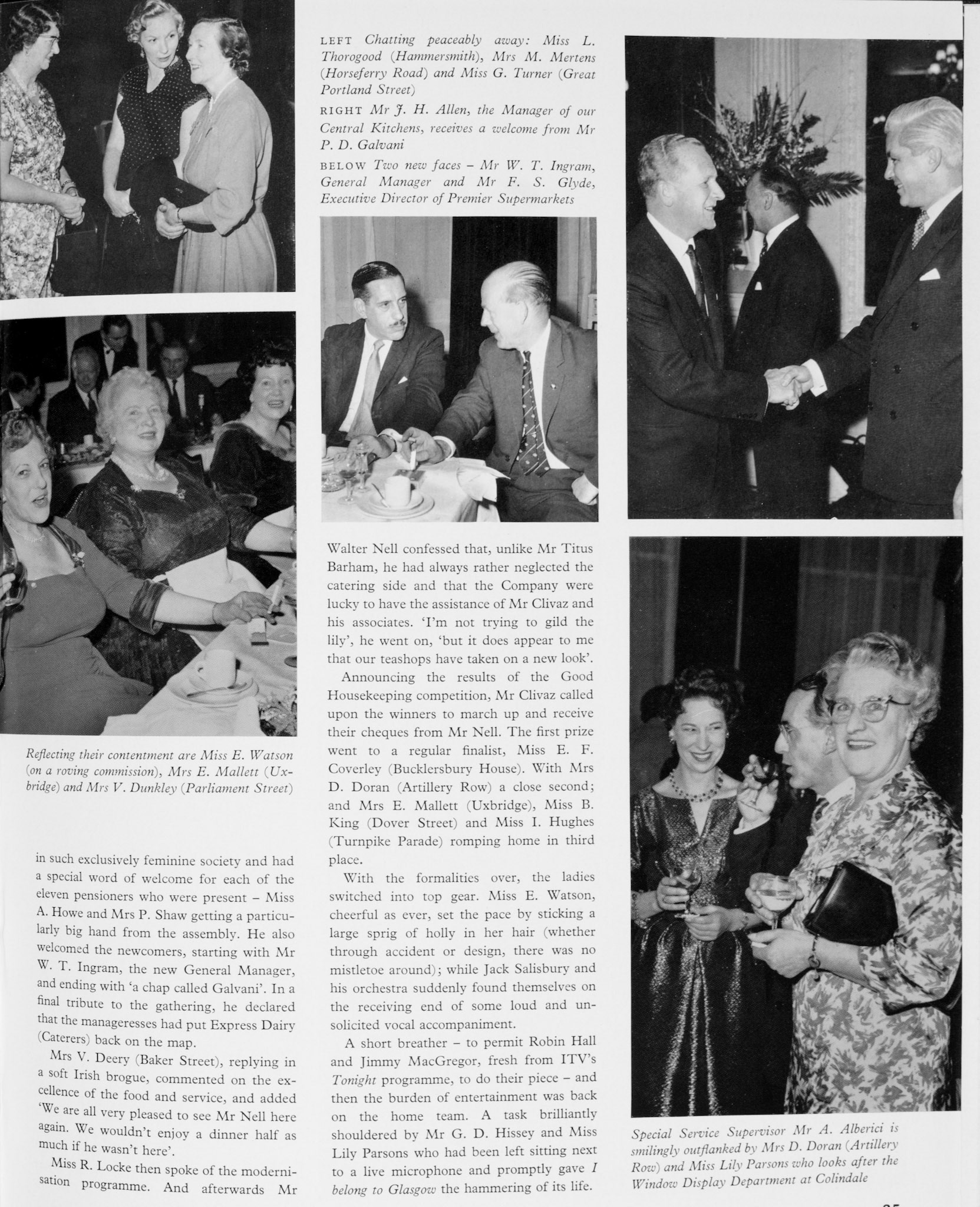 1962 Catering Manageresses' dinner at the Berners Hotel. (Express News Spring)