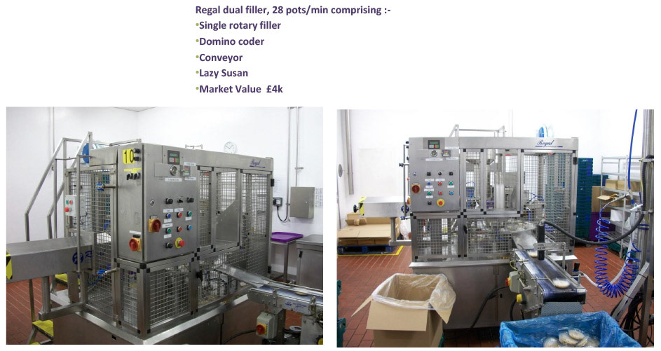 2012 Minsterley: Yogurt Processing &amp; Packing Equipment-RP08 dual filler.  (Greencore Asset Sale on purchase by Muller, Courtesy Paul Bloor)