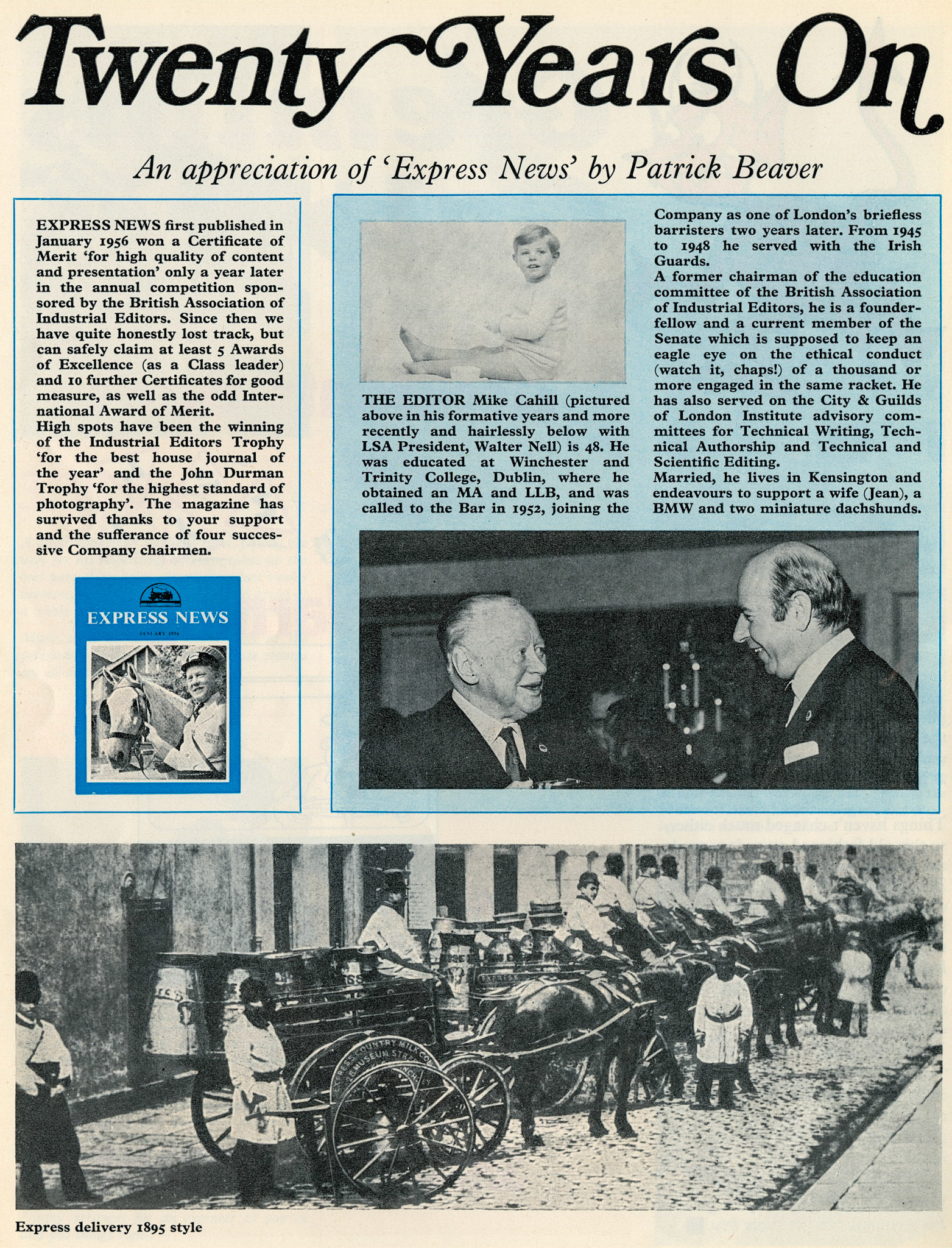 1975 History of 'Express News' magazine, after 20 years