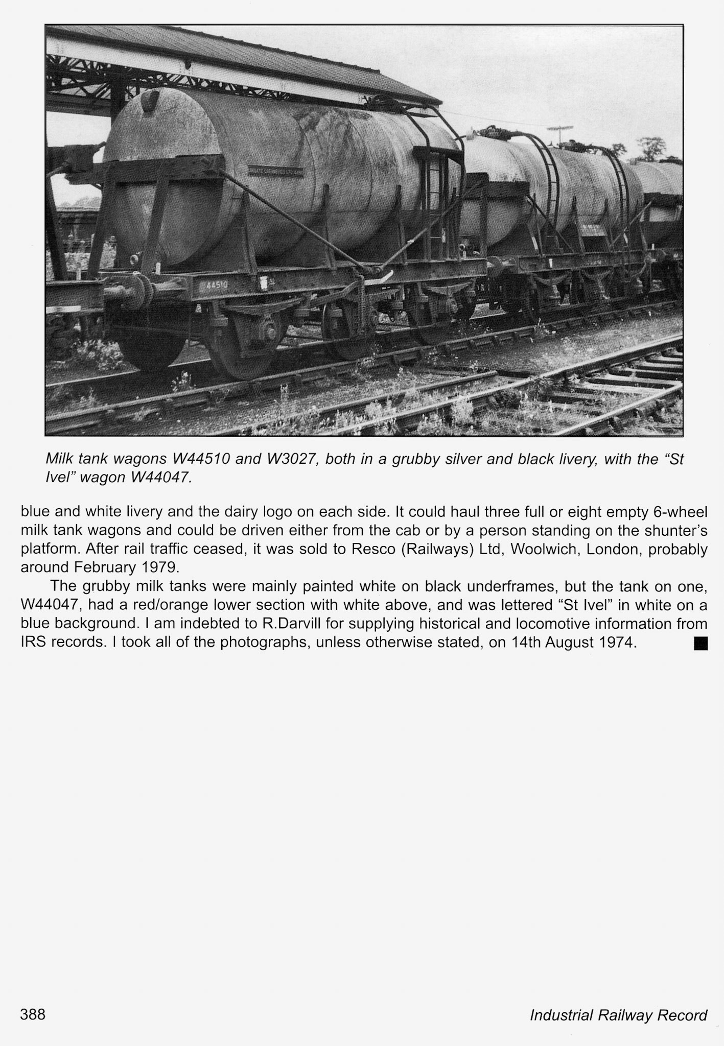 2012 South Morden rail operations described by Sydney A. Leleux in the Industrial Railway Record, Edition 210 (September)