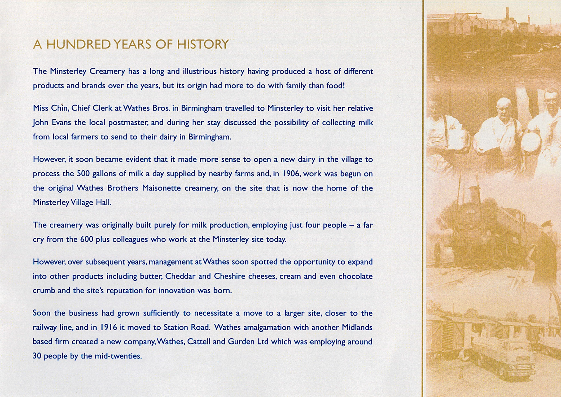 2006 'The Minsterley Creamery 1906-2006' (Courtesy Steven Harley)