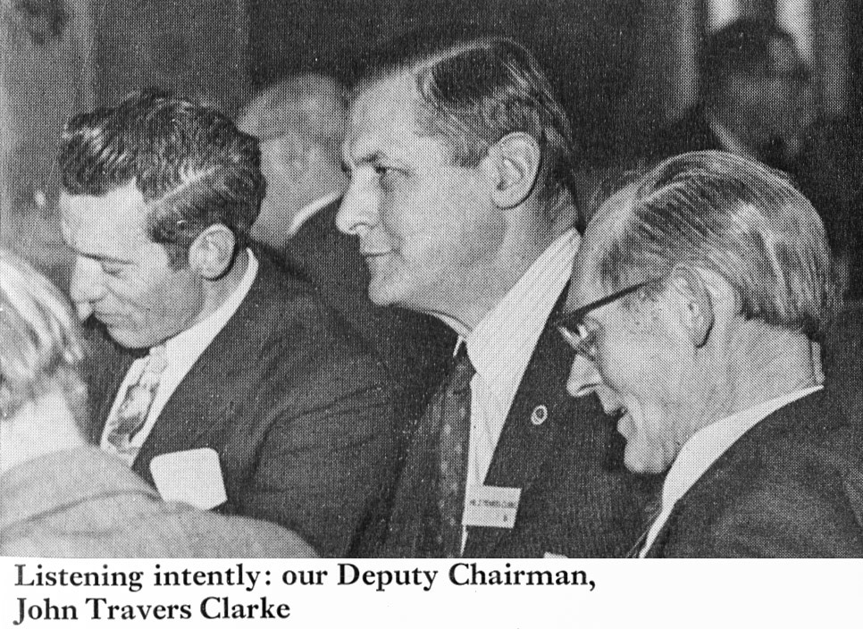 1973 John Travers Clarke at a Long Service Dinner. (Express News Spring)