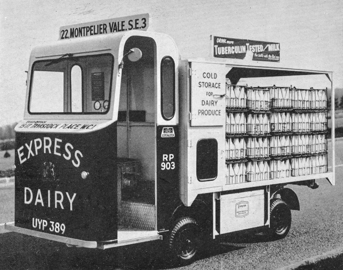 1960's? The last of T.H. Lewis's designs, 25 cwt Electruk, at Blackheath. (From Express Story 1864 - 1964)