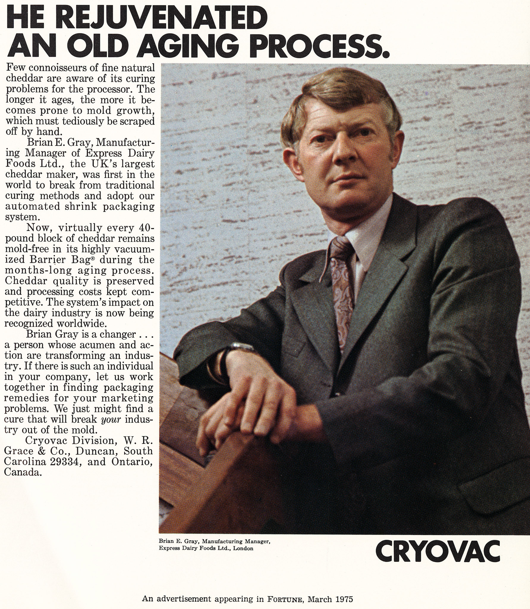 1975 Brian Gray featured in Fortune magazine (Courtesy Tim Gray)