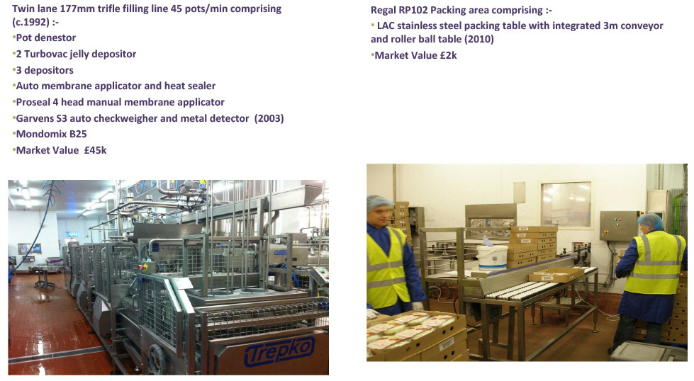 2012 Minsterley: Desserts Filling Equipment-Regal RP102 177mm filling line.  (Greencore Asset Sale on purchase by Muller, Courtesy Paul Bloor)