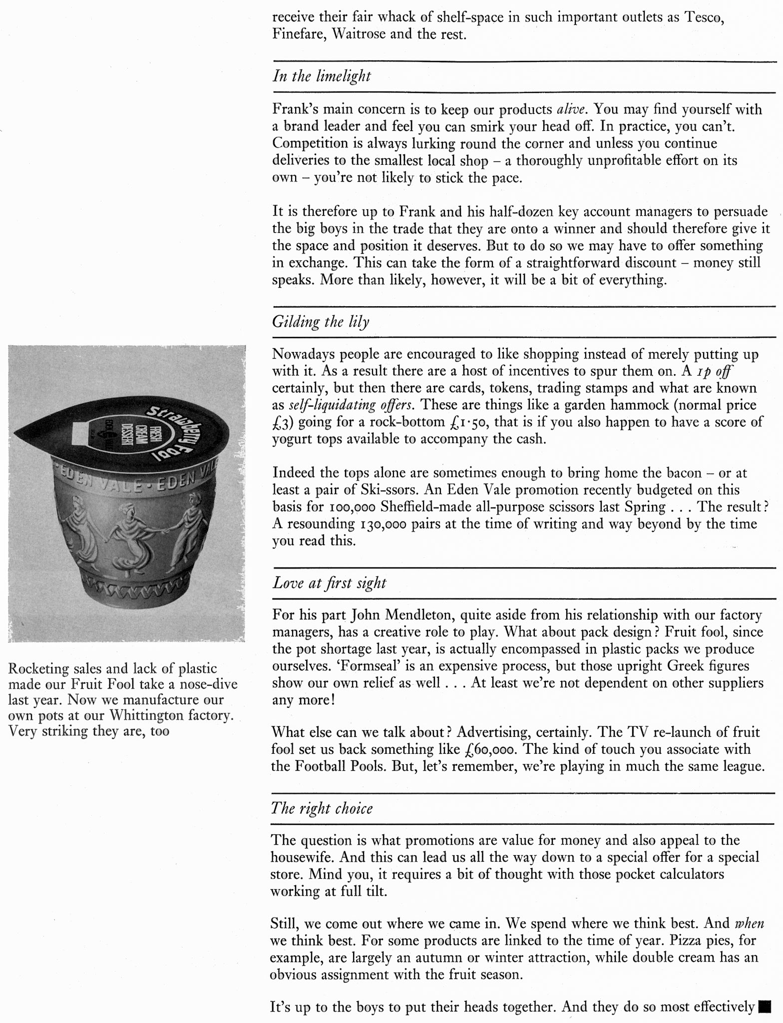 1974 Eden Vale and Ski marketing secrets with John Mendleton and Frank Wheeler. (Courtesy Doreen Williams)