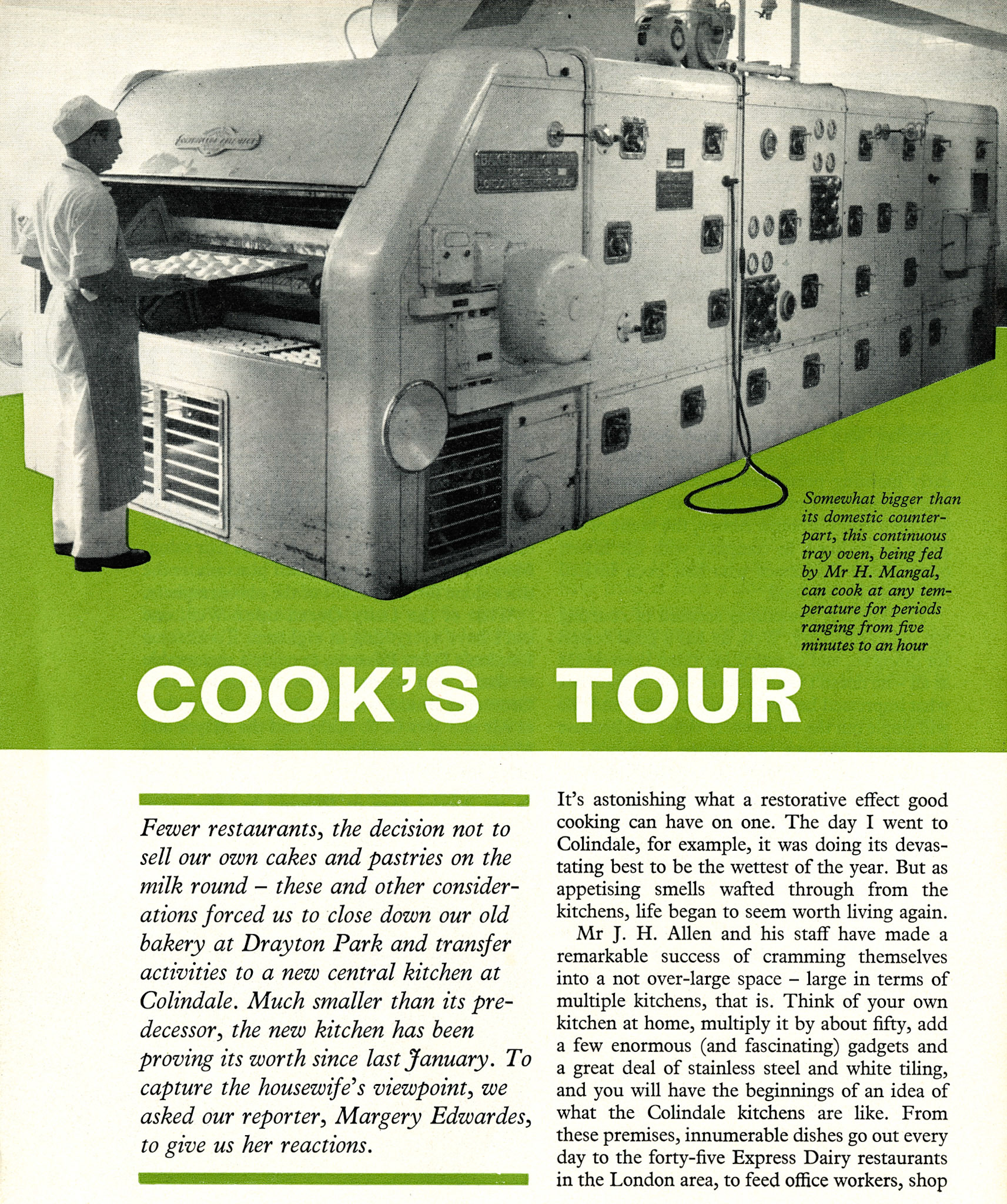 1960 New Central Kitchen opens in Colindale, Drayton Park closes (Express News Autumn)