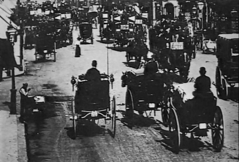 1865 Cattle Plague (Rinderpest) meant that all London cows had to be slaughtered, but George Barham's company was able to continue to supply milk from farms outside London. (Express 125 Years video still)