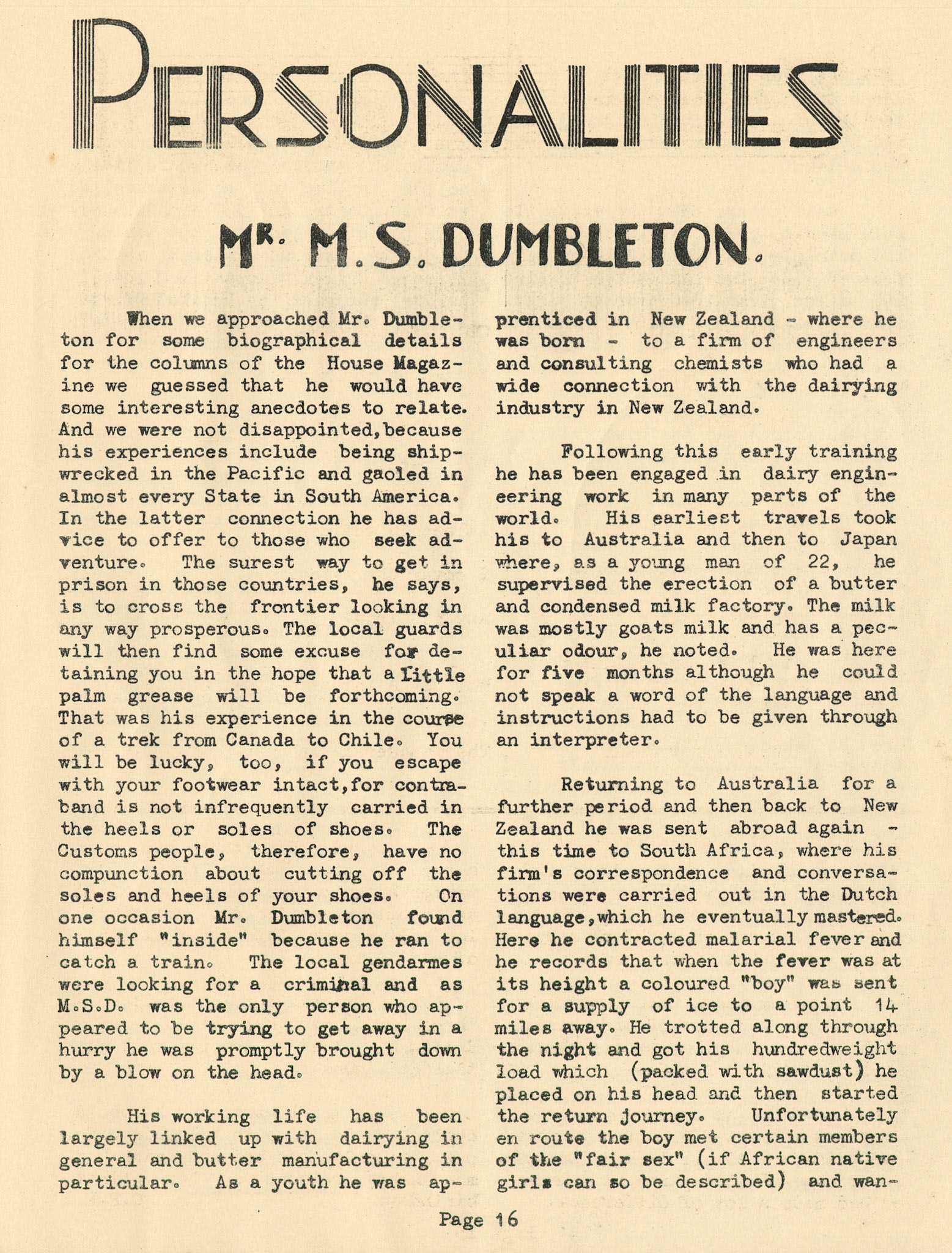 1939 'Milmarbo' in-house magazine, edition 4, published at the outbreak of WWII when staff were preparing to move to the newly constructed Thames Ditton HQ.  (Express Dairy Tales publication)