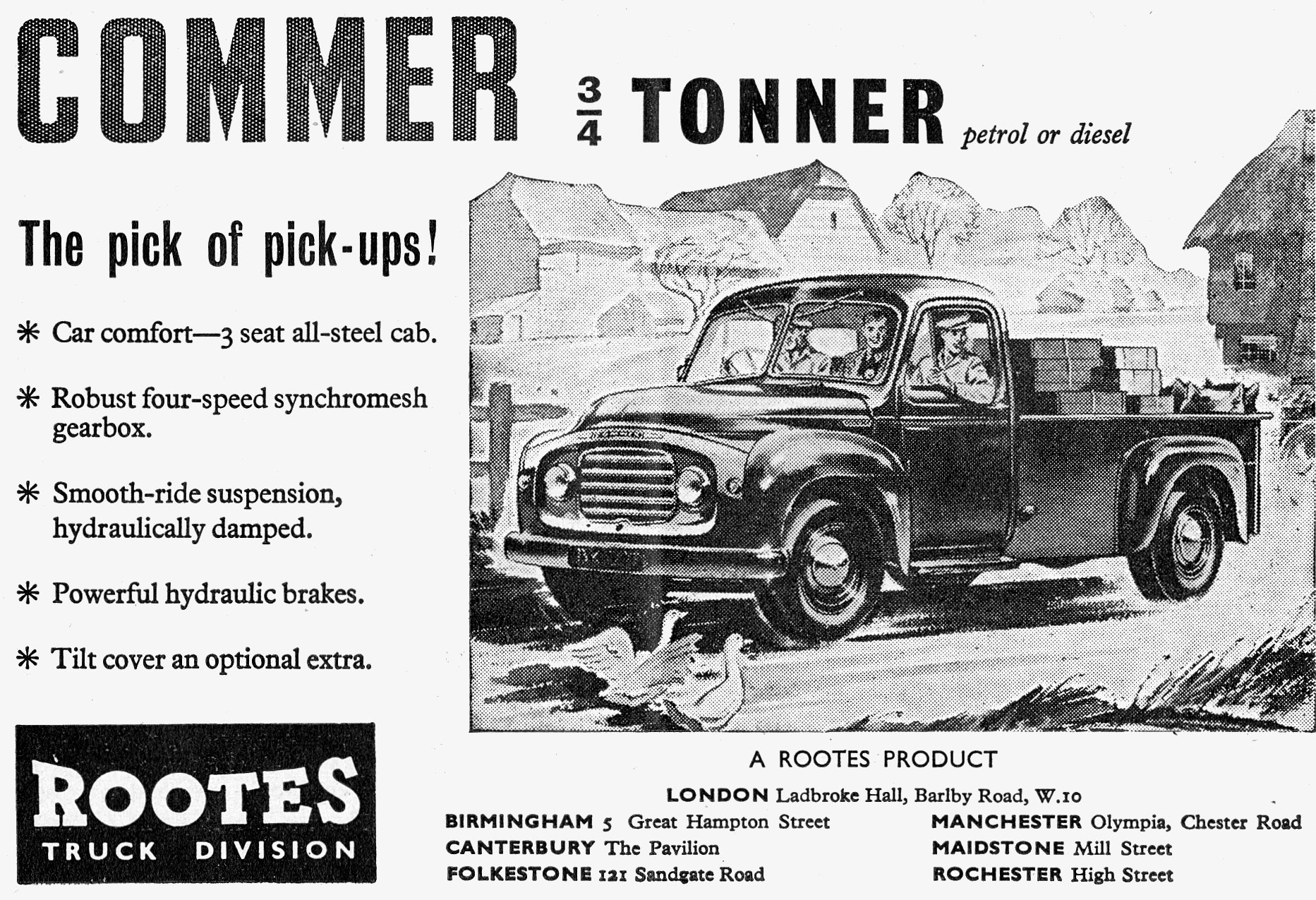 1957 Milk Producer Magazine Excerpts-Advertisement for Commer Van aimed at farms. (November, EDT Collection)