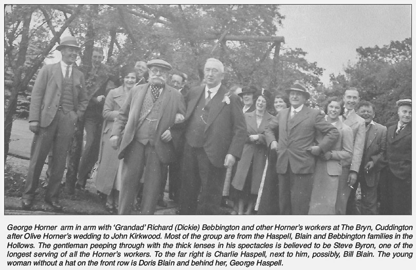 1950's Horner family wedding and Horner's workers, from 'William Horner and His Creamery' by Jill King 2012