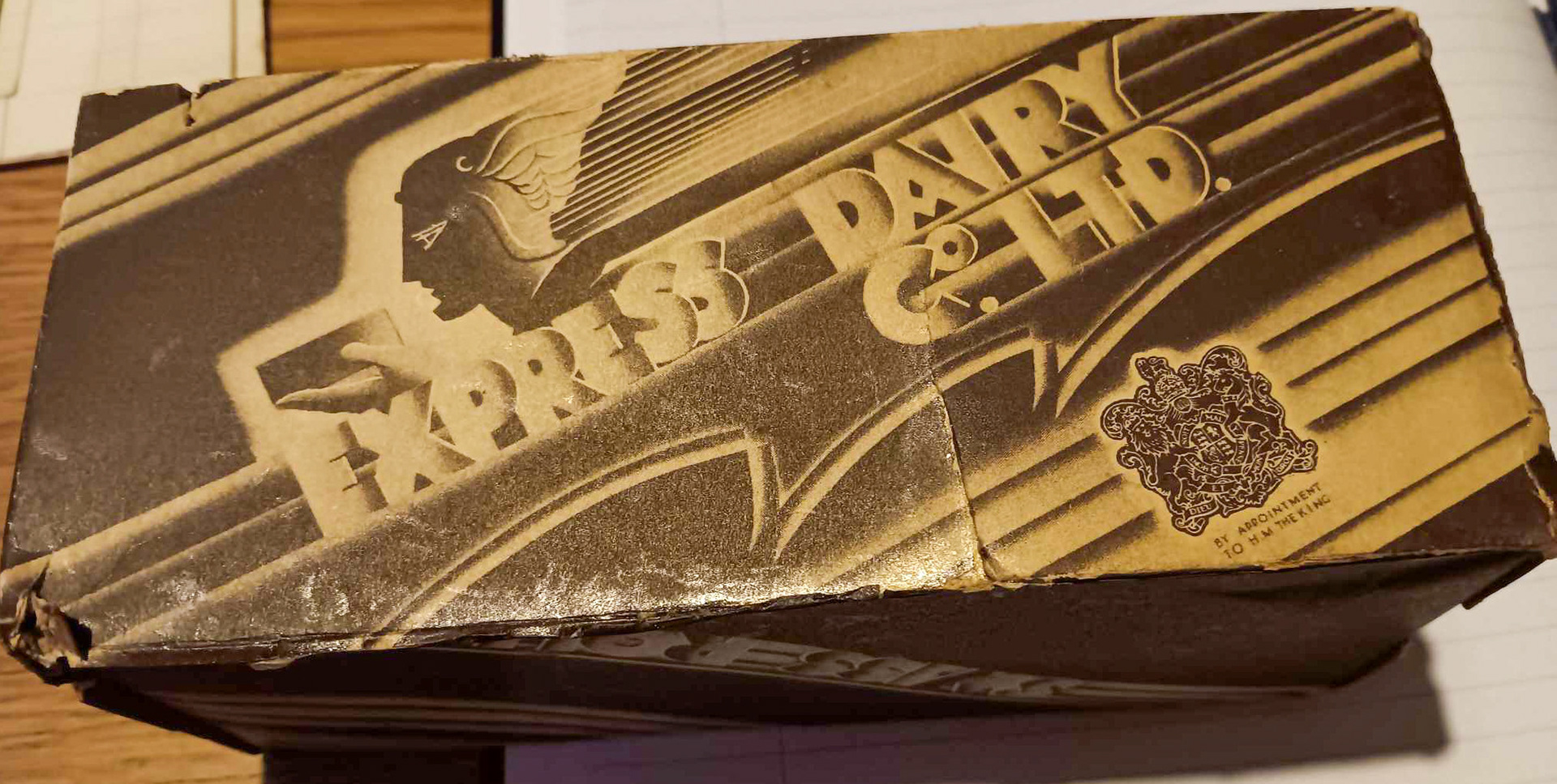 1950's Express Dairy grocery products. 'By Appointment to H.M. the King'. (Courtesy Gerald Croxford)