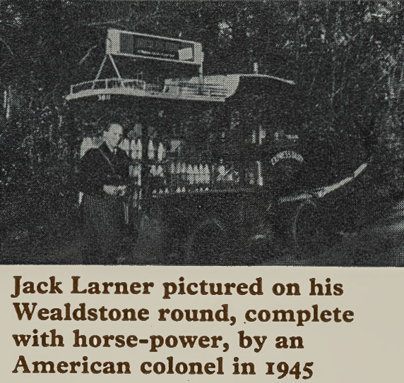 1945 Wealdstone milkman Jack Larner, photographed by American Colonel. (Express News Summer 1976)