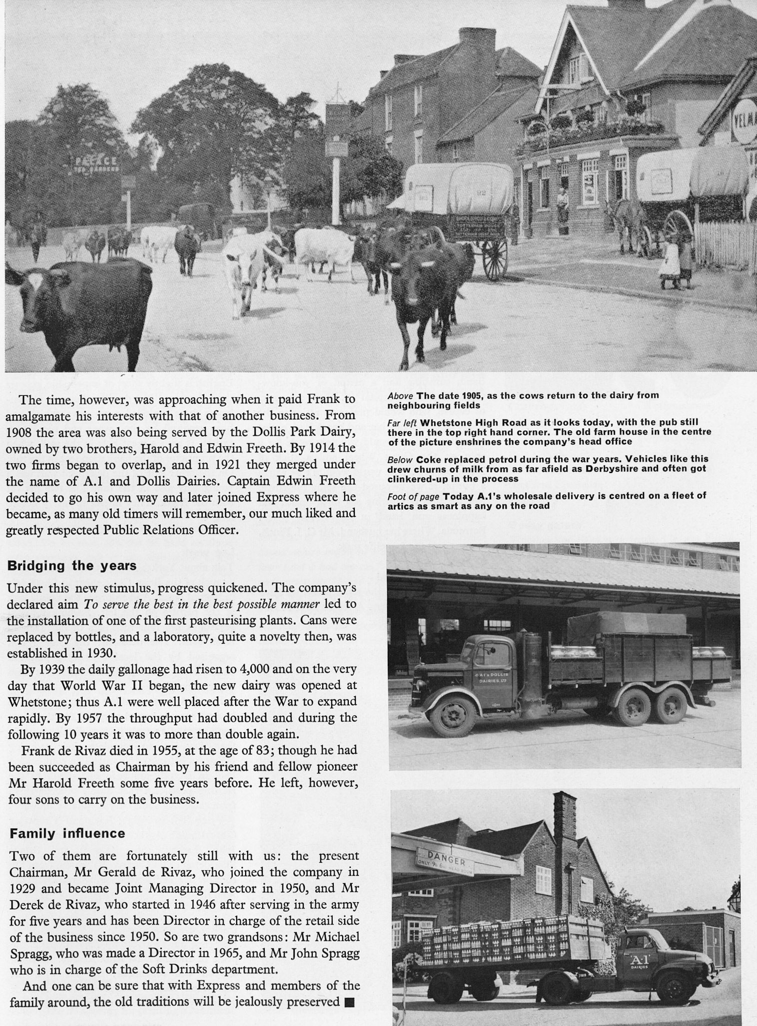 1967 A1 Dairies, with 60,000 customers in North London and Herfordshire, joins Express