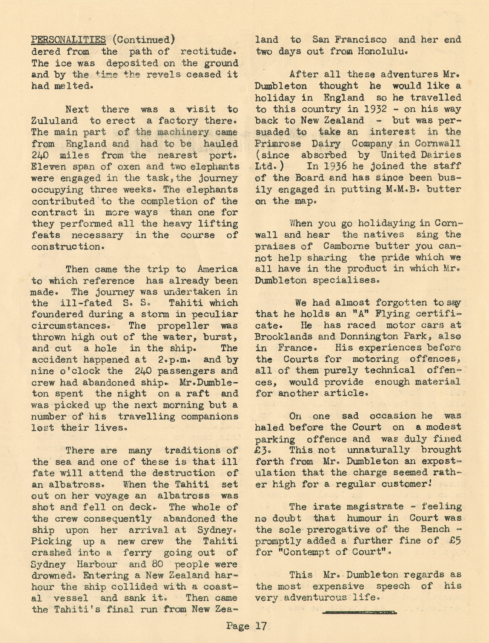 1939 'Milmarbo' in-house magazine, edition 4, published at the outbreak of WWII when staff were preparing to move to the newly constructed Thames Ditton HQ.  (Express Dairy Tales publication)