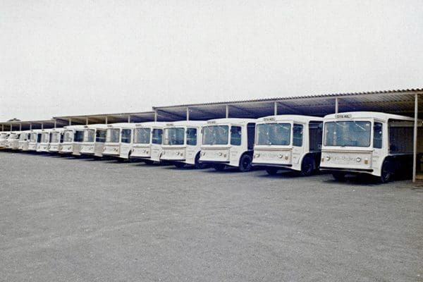 1973 Hunt's Dairies milk floats. (Courtesy www.huntsfoods.co.uk)