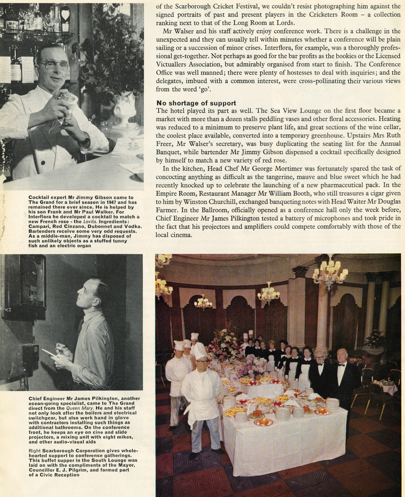 1967 The Grand Hotel, Scarborough hosts Interflora
