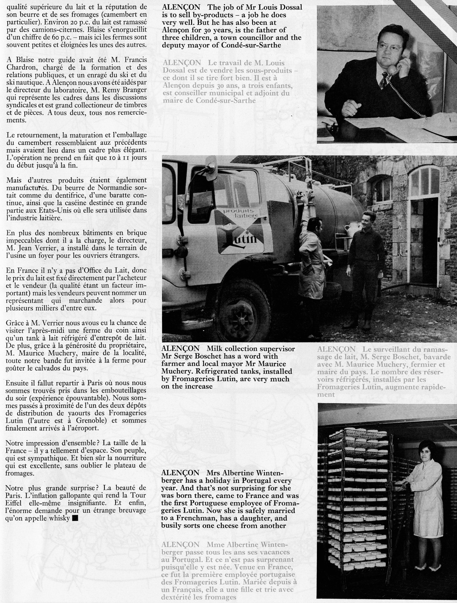 1974 Fromageries Lutin in Alencon, France