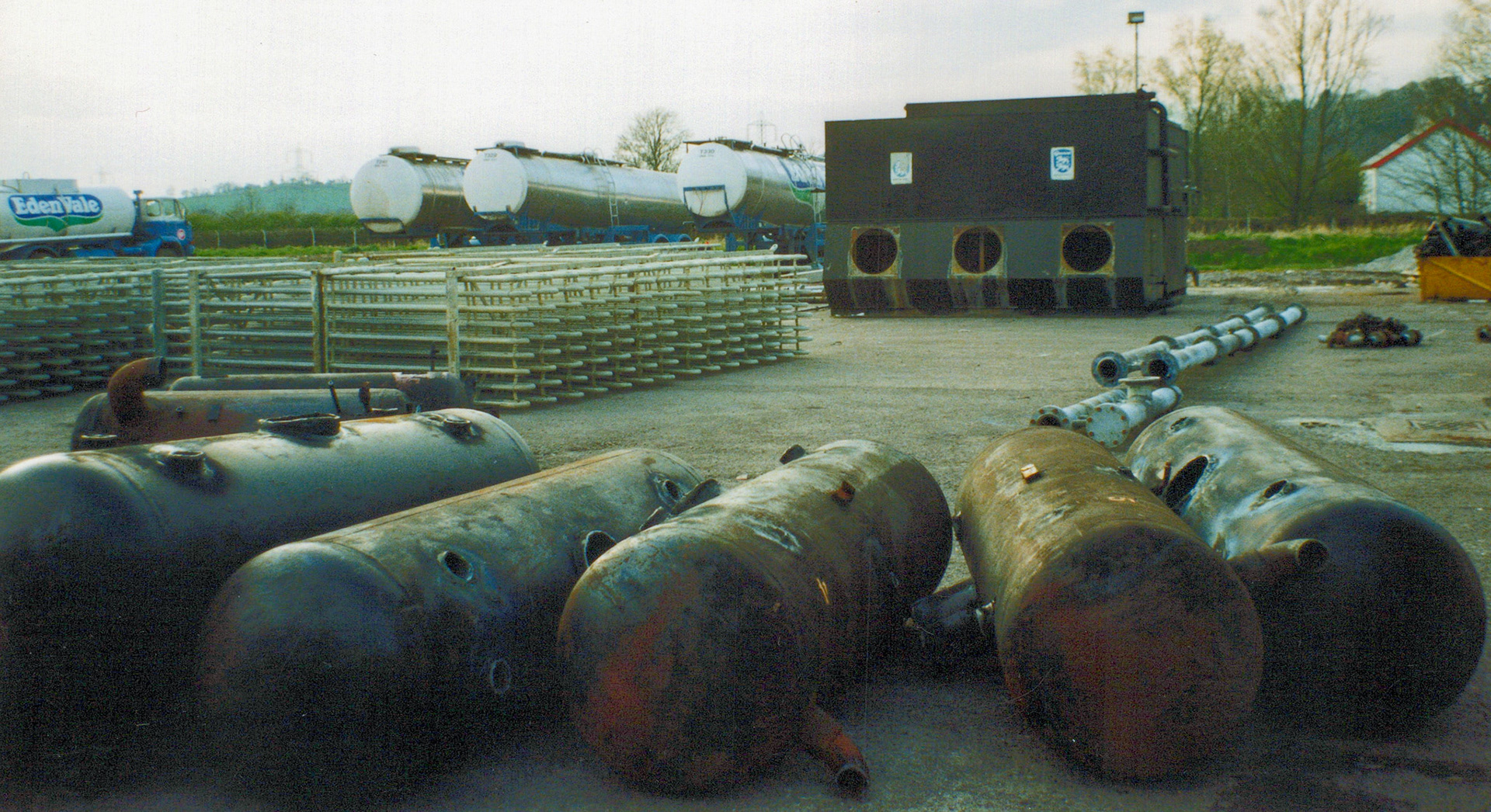 1992 Gram Condenser ice bank pipework units - 24 x 1.5inch pipe coils, several miles in length! (Courtesy Bill Wilson)