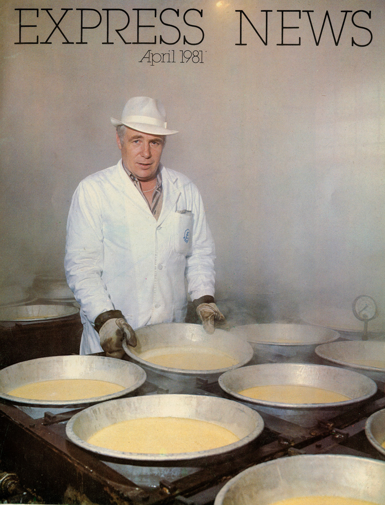1981 Don Willey, creamery supervisor at Exeter with another batch of clotted cream