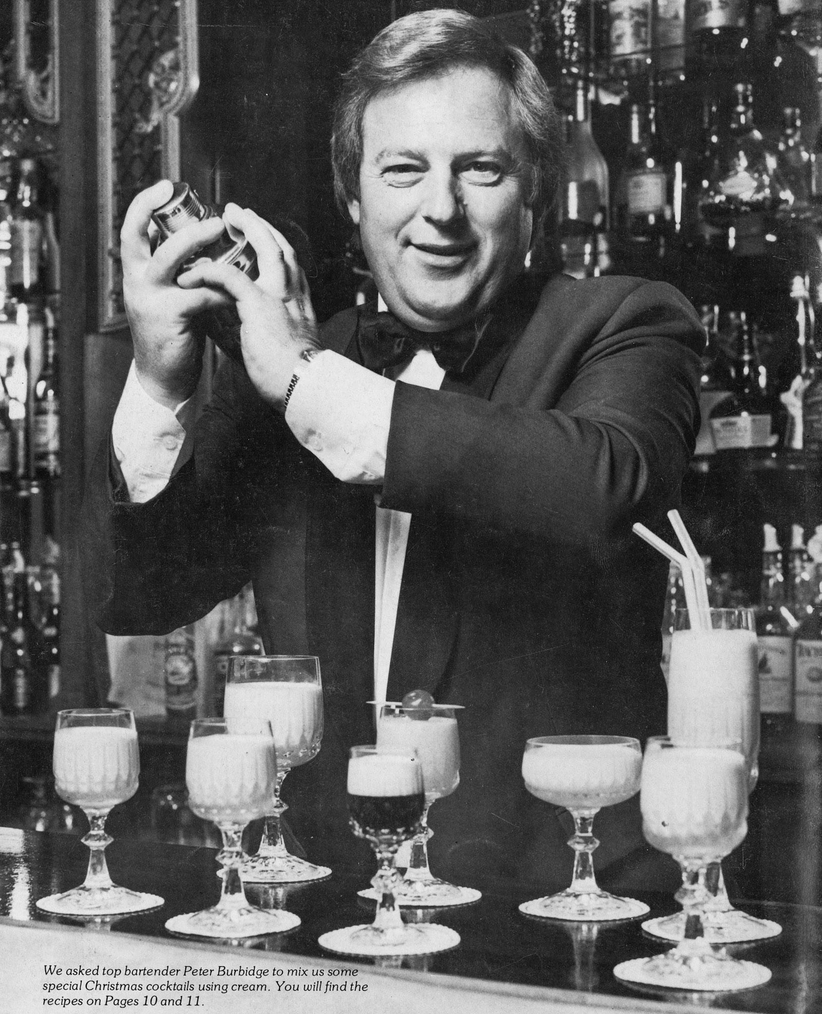1982 We asked top bartender Peter Burbidge to mix us some special Christmas cocktails using cream