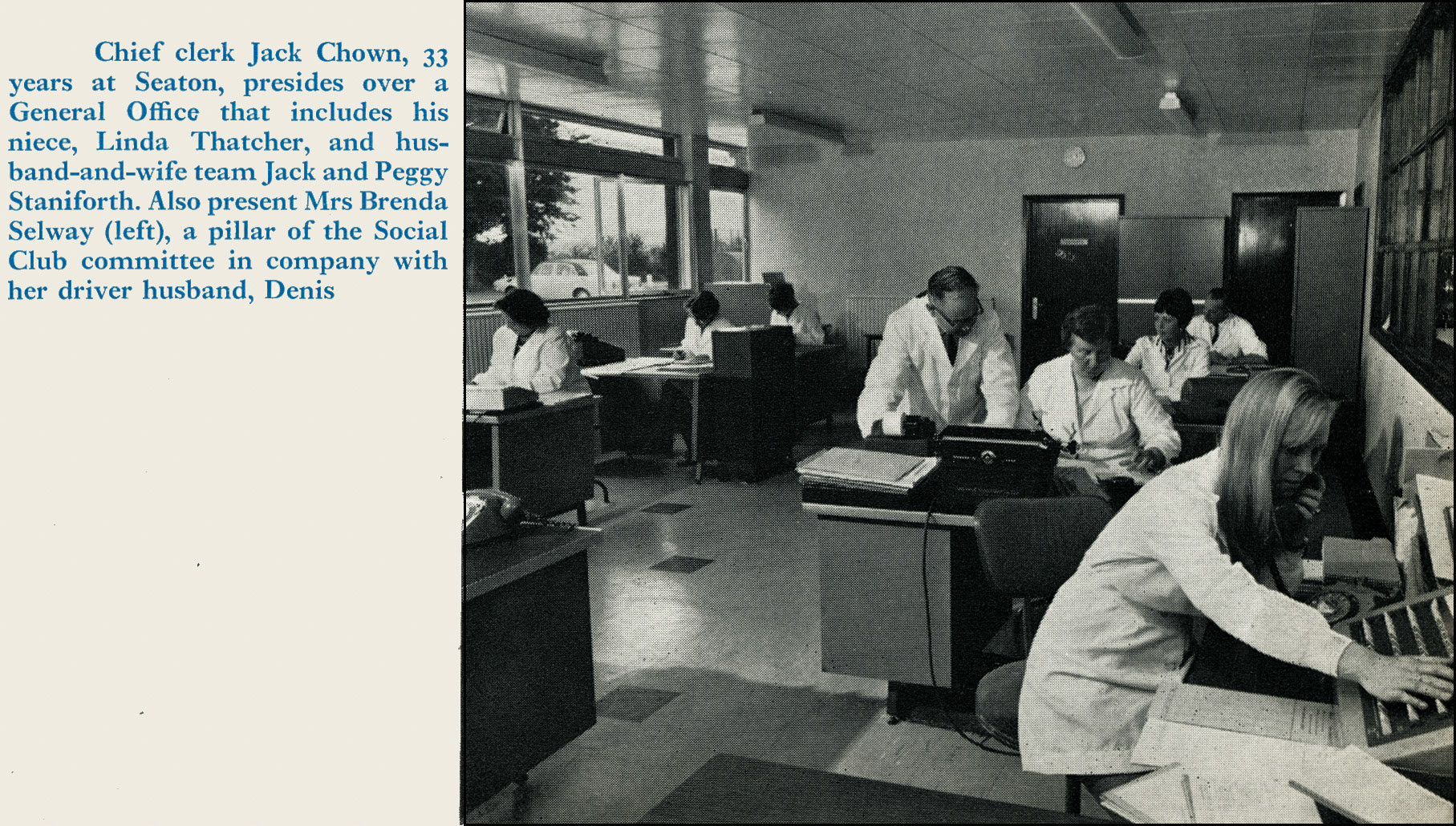 1969 Honiton Creamery, with Jack Chown, Linda Thatcher, Jack and Peggy Staniforth, Brenda and Denis Selway . (Express News Christmas)