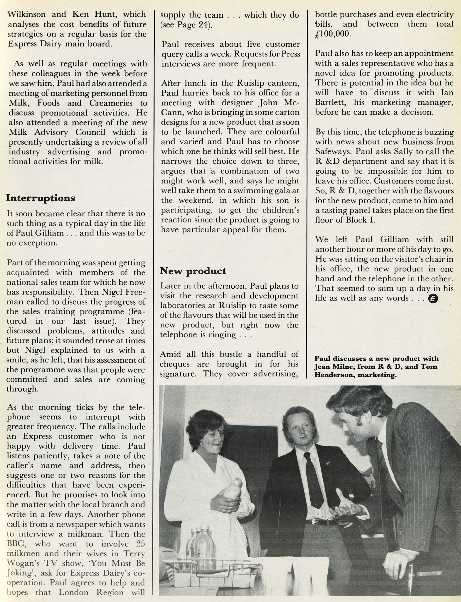 1981 A Day in the Life of Paul Gilliam, Milk Division Marketing Manager