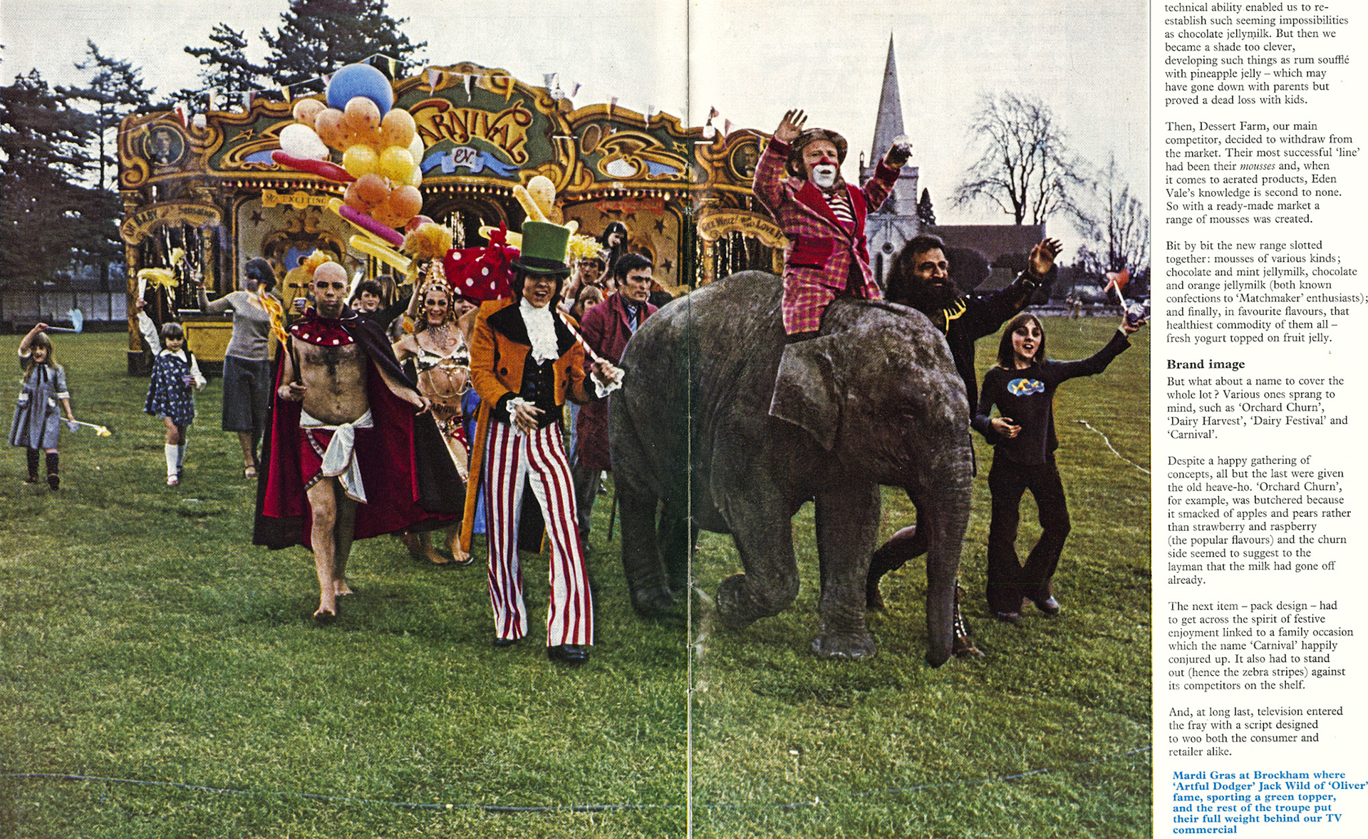 1976 Eden Vale launch new 'Carnival' Range. (Express News Summer)