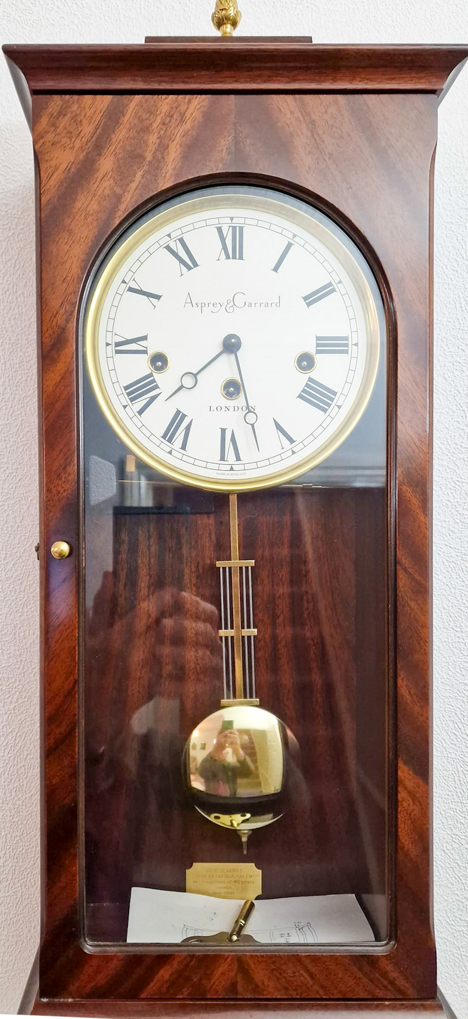 2000 Wall Clock presented to A.G. Green for 40 years service. (Courtesy Albert Green)