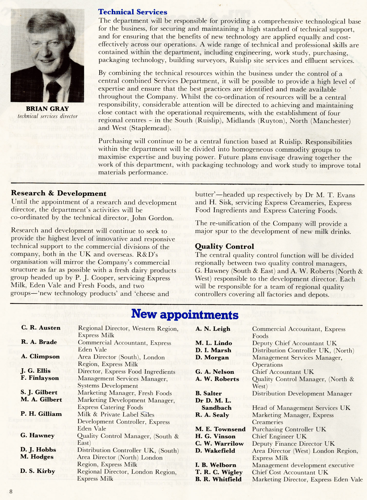 1982 BRIAN GRAY “Taking shape for the 80’s” Brochure (Courtesy Tim Gray)