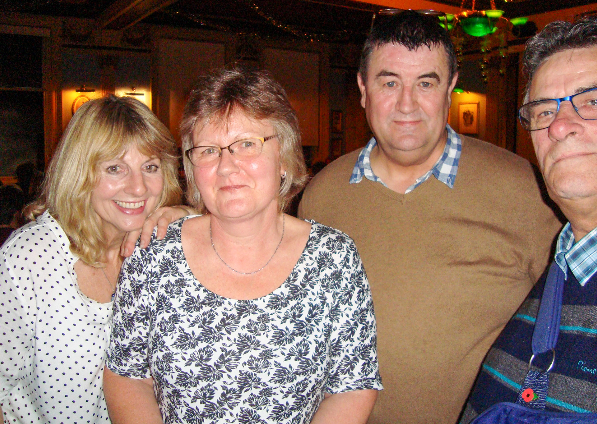 2016 Exeter Staff Reunion, The Imperial. Jane, Gillian Chambers, Martin Evans and Steve Evans. (Courtesy Phillip Budd)