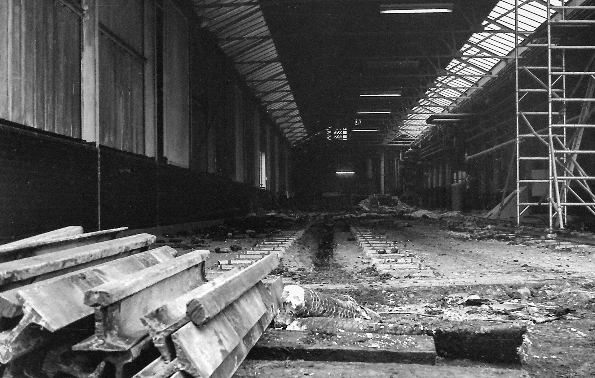 1979 Removal of tracks from rail siding (Picture from Sam Jones via Geoff Smith)