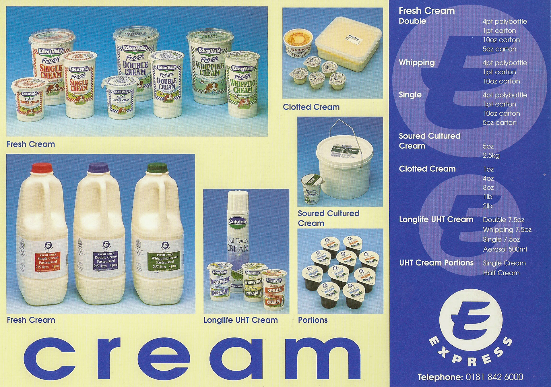 1980's Cream promotion leaflet (Courtesy Paul Luke)
