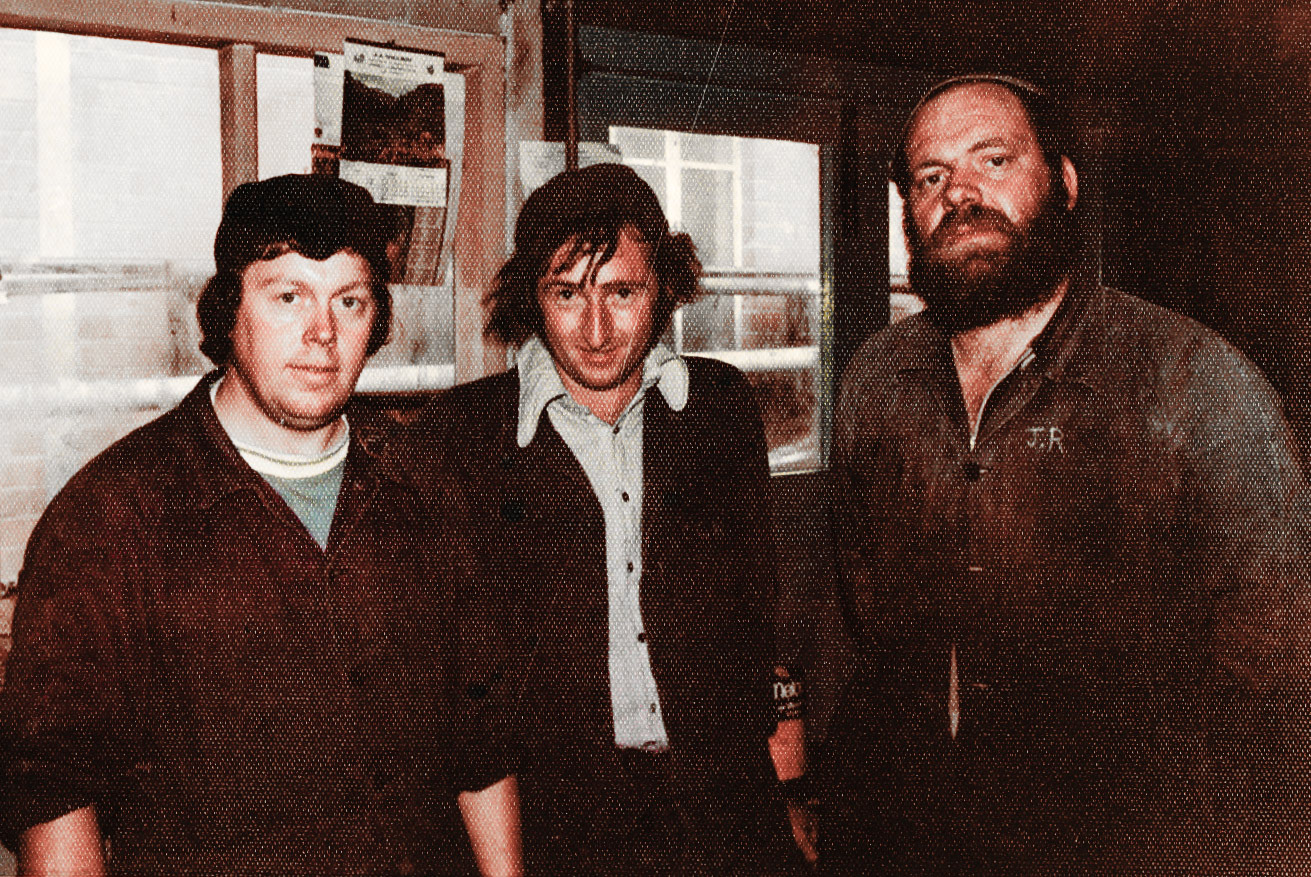 Tony Swain identifies Frank Davies, Chris Giles and Joe Rowson. (Courtesy Joe Lyons)