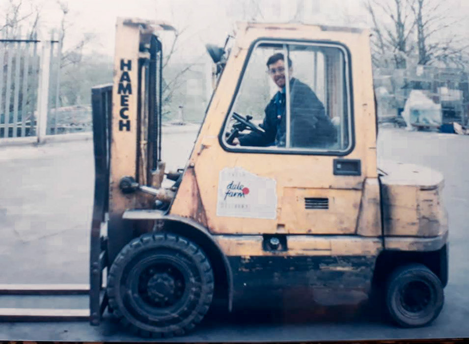 Tarvin. John Glaister comments "John Mayers...well done, the Lewis Hamilton of Fork Lift Drivers..." (Courtesy John Glaister, Old Tarvin FB Group)