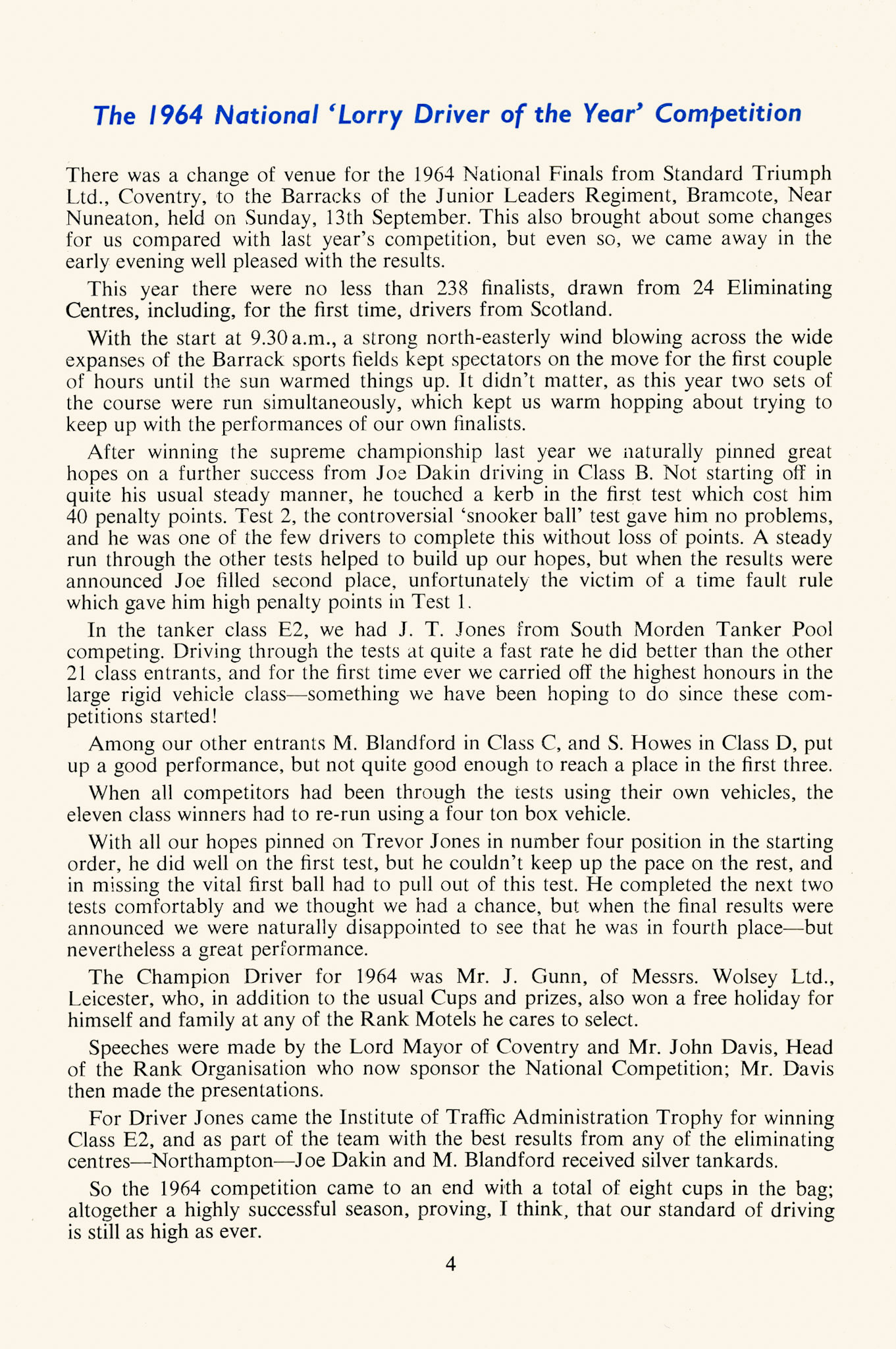1964 National Driver of the Year Competition (Fleet Flash magazine-October 1964 No 7, Page 4)