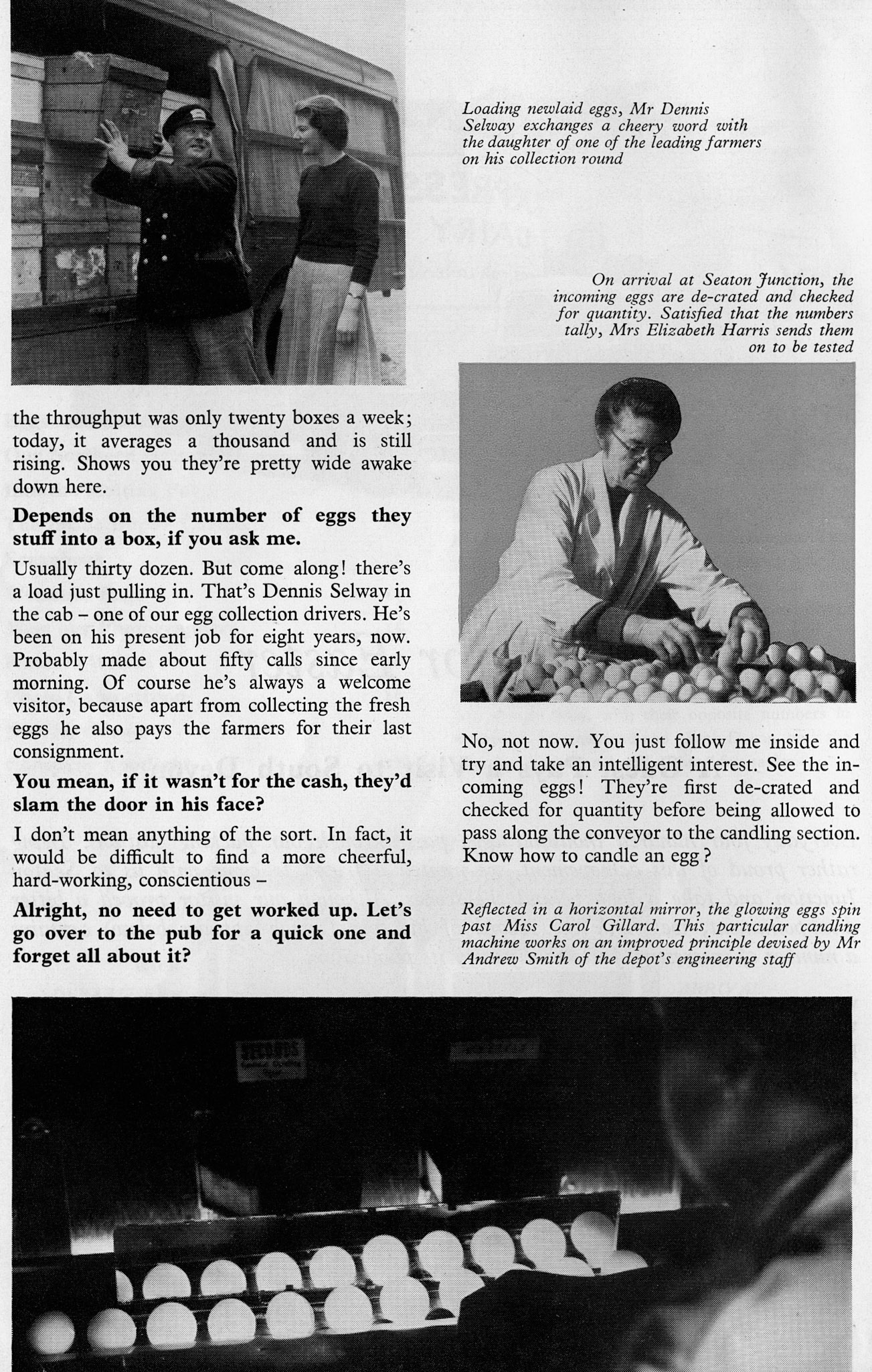 1957 Seaton Junction egg packing station