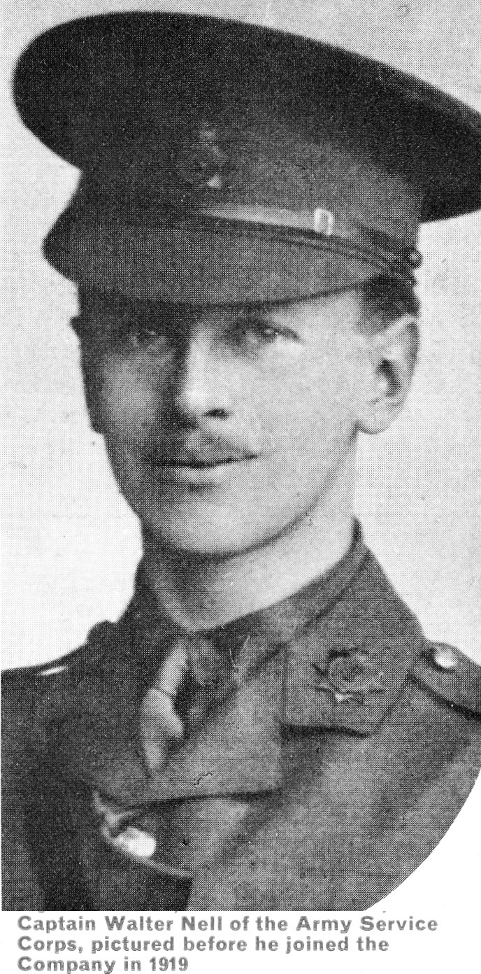 1919 Walter Nell was in the Army Service Corps before joining Express in 1919.  (Express News Christmas 1967)