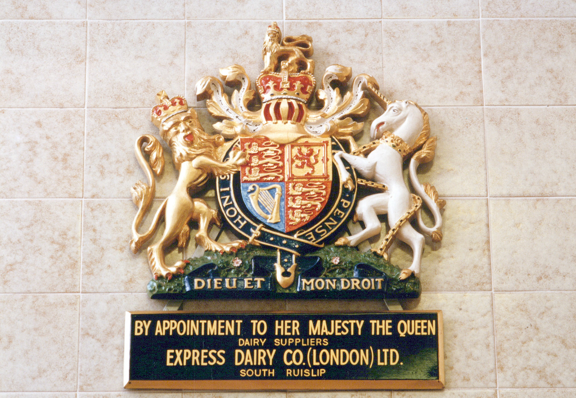 The original visit of Prince Philip was in 1957, and the Royal Warrant was proudly on display in 1980.