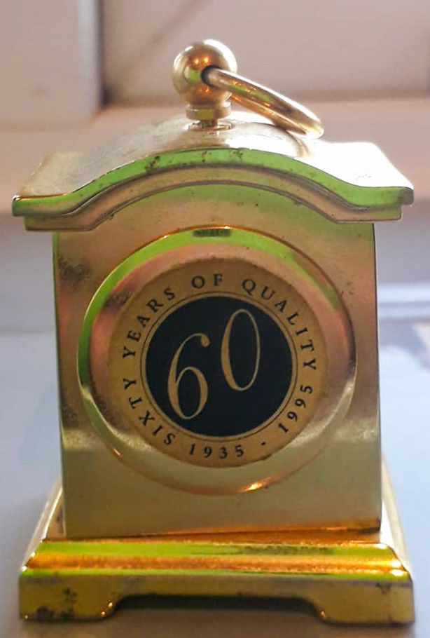 1995, 60th Anniversary clock (Courtesy Kevin Turner, Memories of Woodgate Farms Dairy)