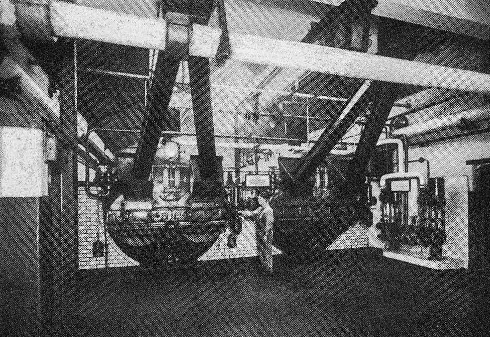 1930's Cricklewood-Boiler House. 'A peep behind the scenes of the Express Dairy, Claremont Road, Cricklewood - The largest dairy in Great Britain' (From 'While London Sleeps' booklet.