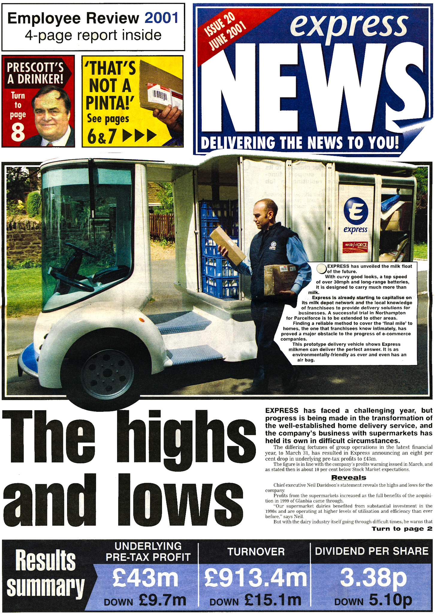 2001 June-Express News Front Cover