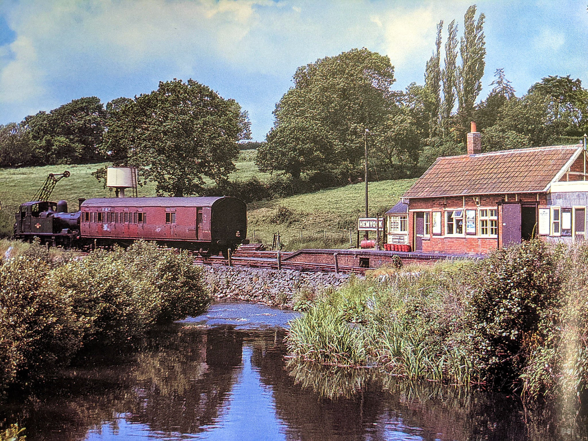 1950s Hemyock Station, Devon, in the 1950s, open for dairy traffic until 1975. (Photo credit: Paul Atterbury / Branch Line Britain / David and Charles.)