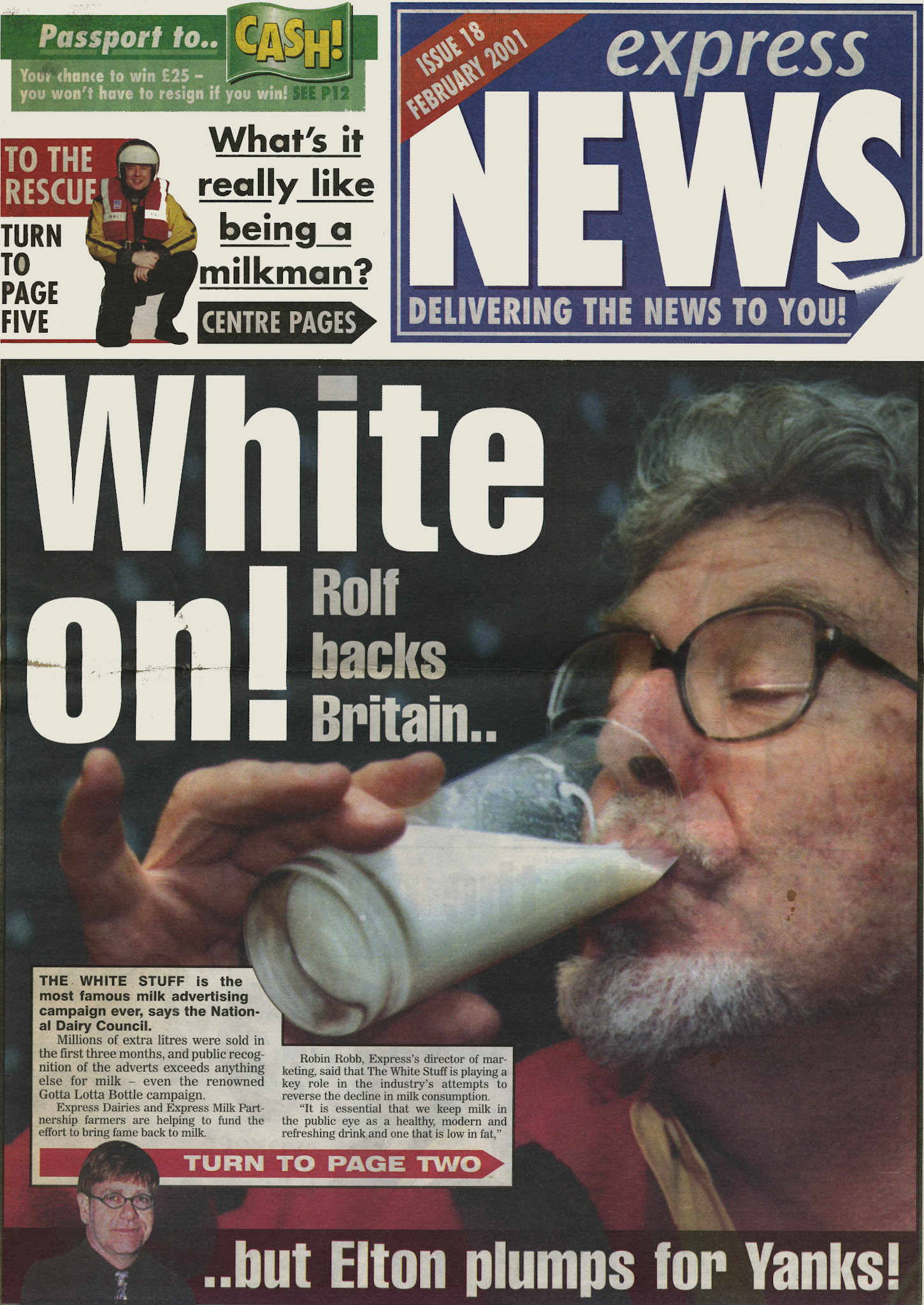 2001 February-Express News Front Cover